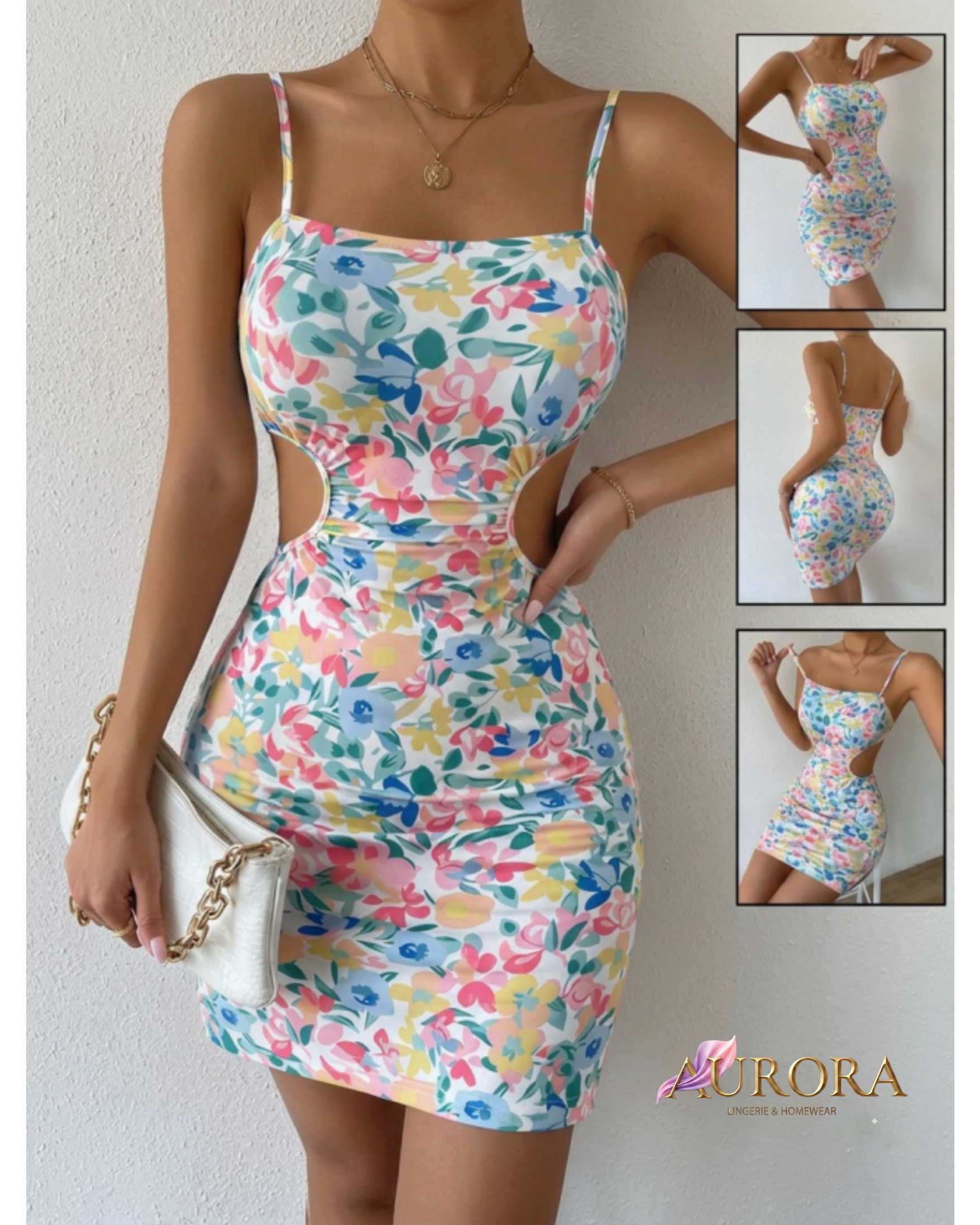 Spring Flowers Mini Dress