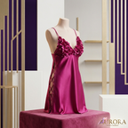 Hand-made Flower Nightgown with transparent sides