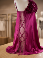 Hand-made Flower Nightgown with transparent sides