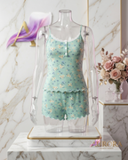 Flower pyjama with Lace trims